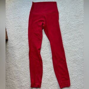 Lululemon athletica, size 2, red leggings